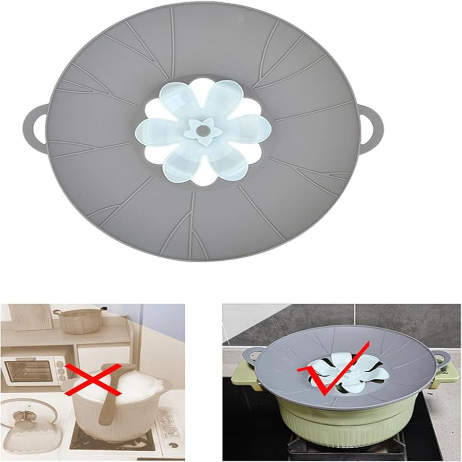 Silicone Spill Stopper Lid Cover, 10.2"