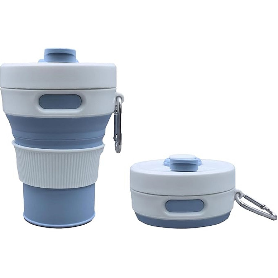 Silicone Collapsible Travel Mug Blue 15oz / 450ml