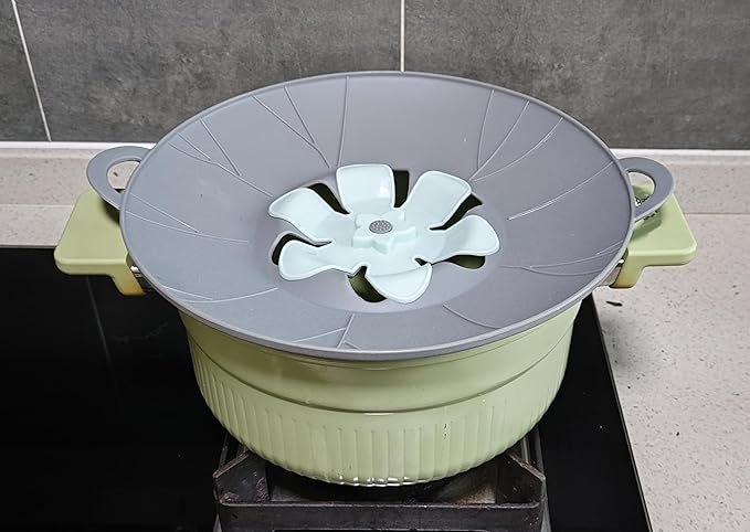 Silicone Spill Stopper Lid Cover, 10.2"