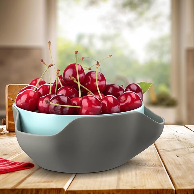 Pistachio Bowl - Double Dish Serving Bowl with Shell Storage