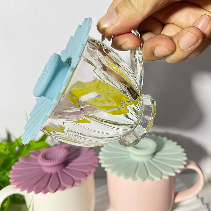 Sunflower Silicone Cup Covers (Set of 3)