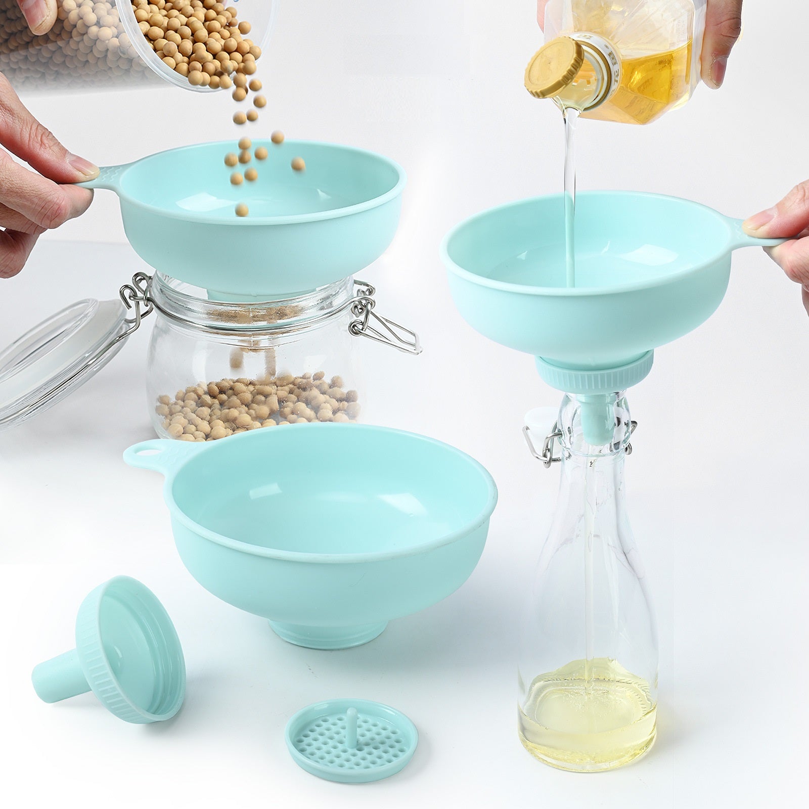 Wide Mouth Versatile Funnel 7pcs