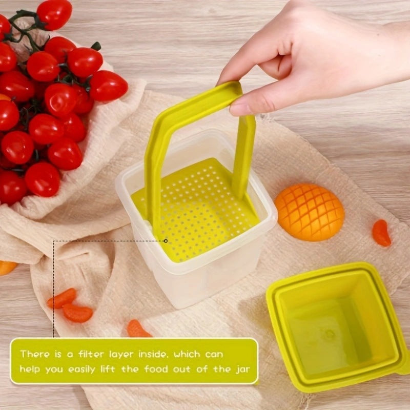 Pickle Jar with Strainer Insert